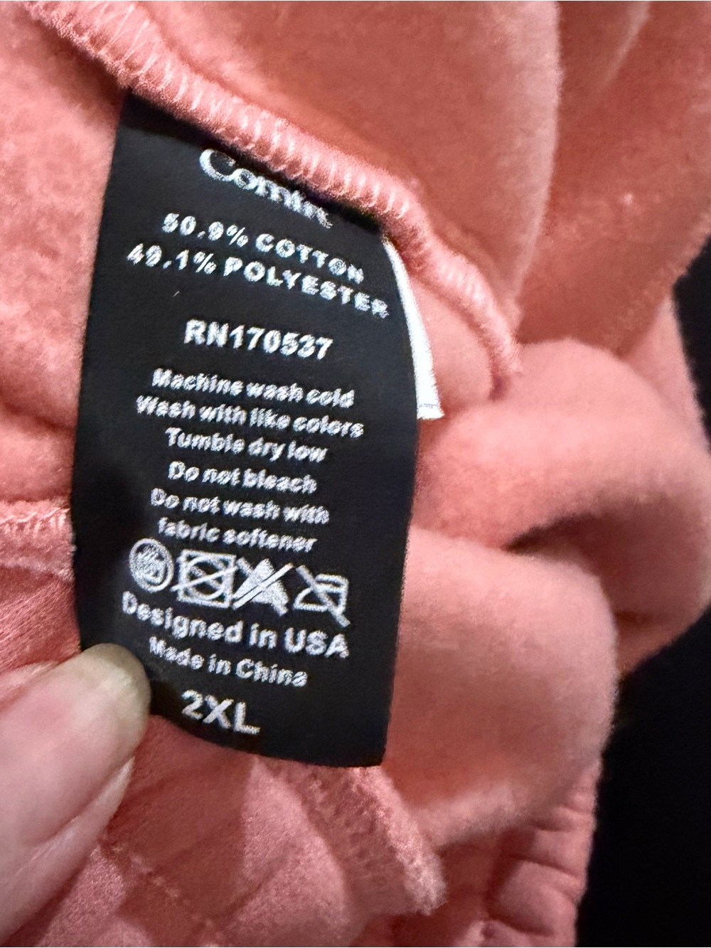 Oversized and weighted coral blush Track Pants & Hoodie You Matter COMFRT 2XL - Picture 15 of 16